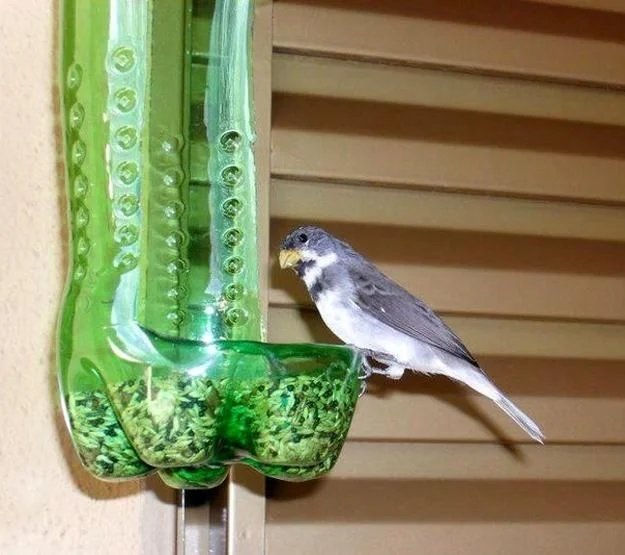 Gardening Bird-Feeder-Bottles 20 DIY Bottle Garden Ideas for Green-Thumbed Gardeners