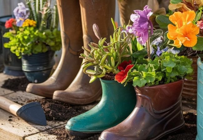 Upcycling Old Boots as Plant Pots : A Creative Gardening Guide (2024)