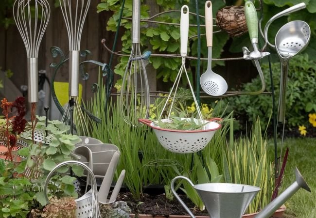 How to Use Old Kitchen Utensils as Unique Garden Decor (2024)